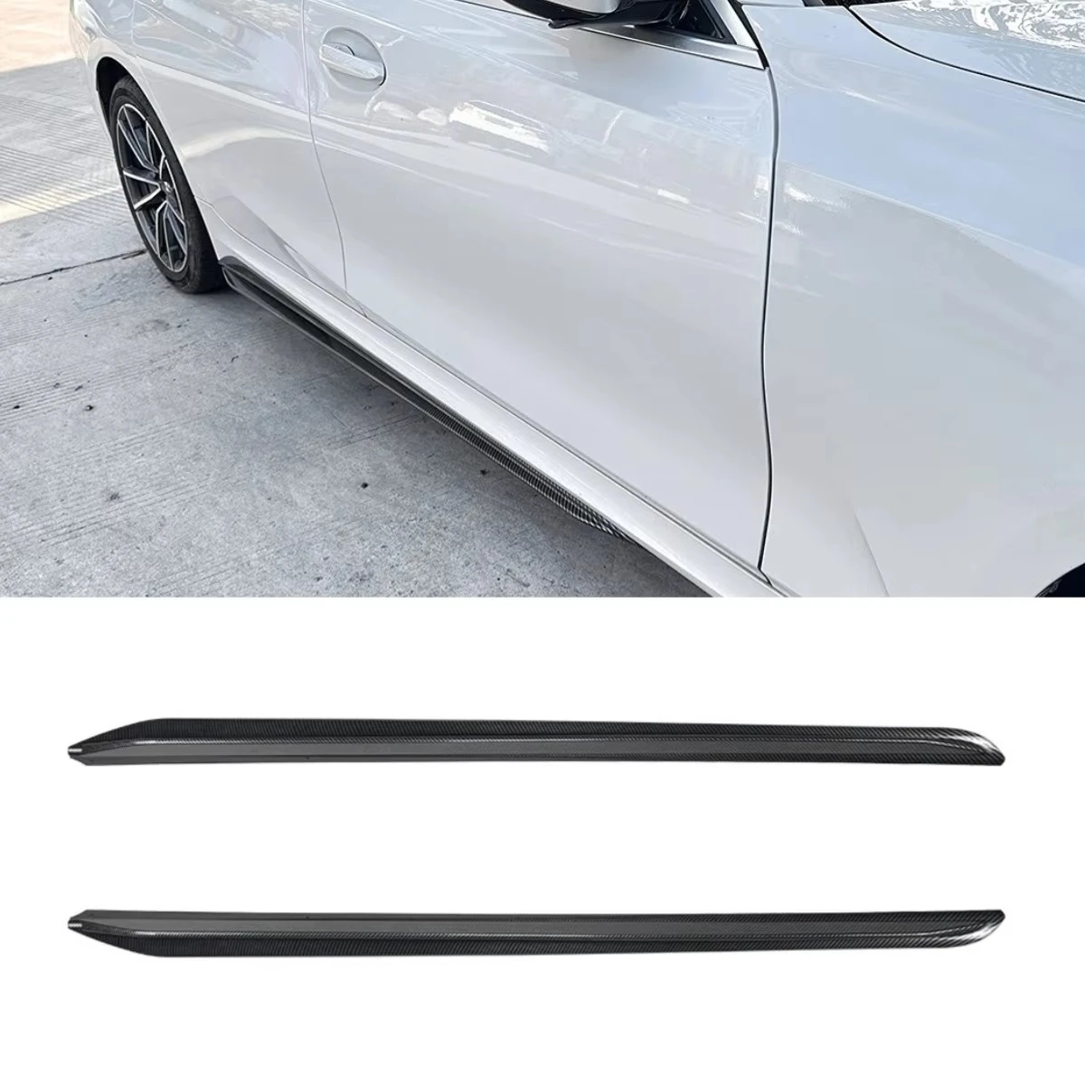 

Для BMW 3 серии G20 G28 M Sport 2019+ MP Стиль Автомобильная боковая юбка Губа Спойлер Удлинитель Диффузор Защита Автомобильная боковая юбка Разветвитель