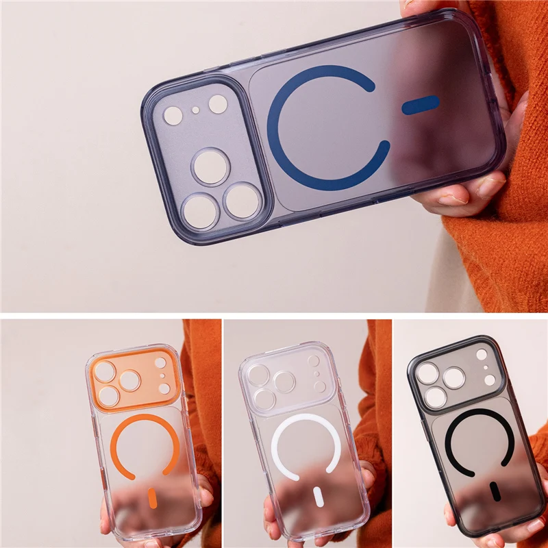 

Matte Transparent For Magsafe Case For iPhone 17Pro 17 17Pro Max AI Control Camera Button All inclusive anti drop Phone Cover