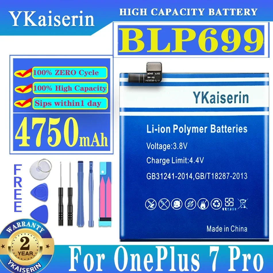 YKaiserin BLP699 Battery for OnePlus 7 Pro OnePlus7 Pro OnePlus 1 + 7 7T  6T/7 Pro 8 1+8 A8000 8 Pro + Track CODE