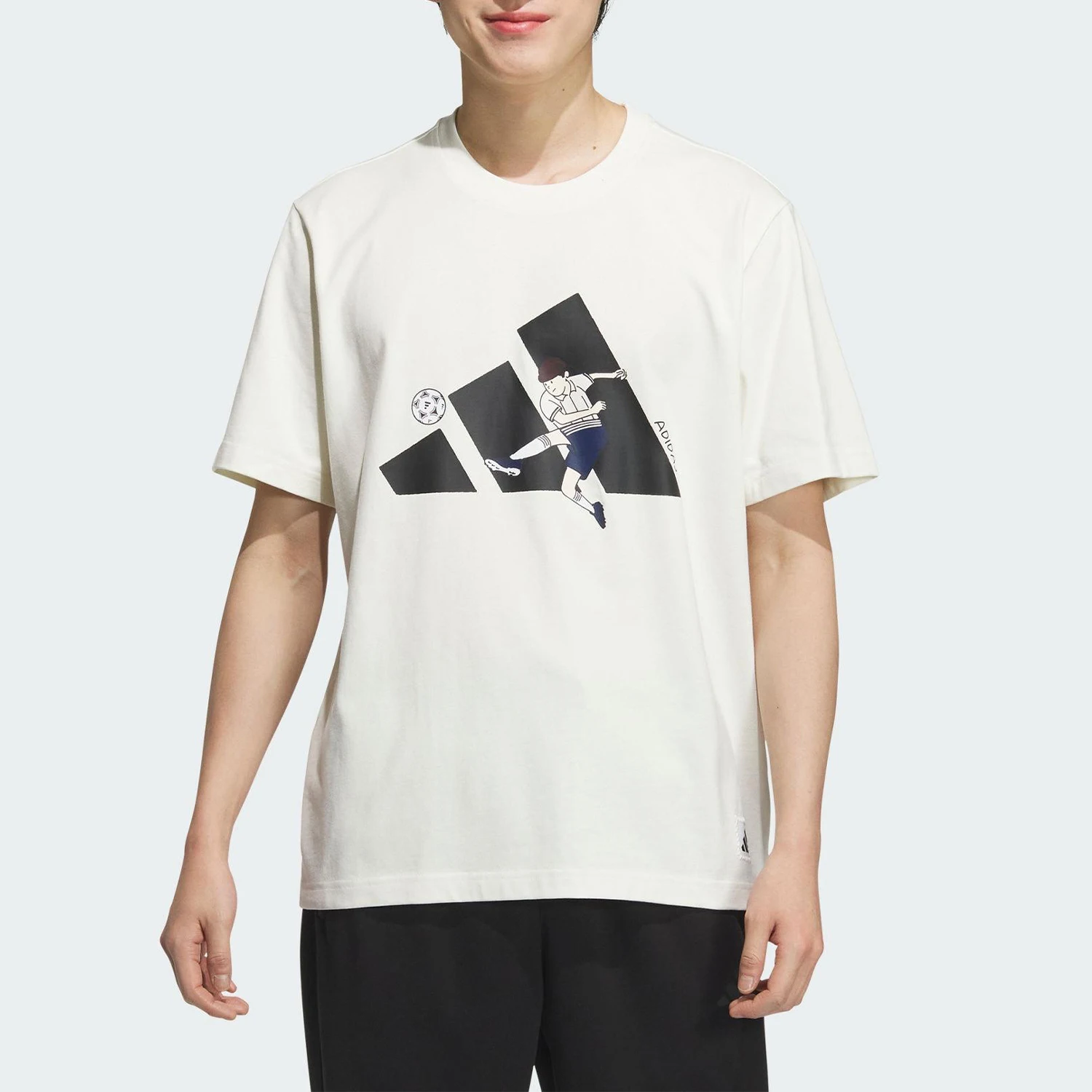 

Adidas genuine summer men's round neck loose fitting pullover classic short sleeved T-shirt KC2866