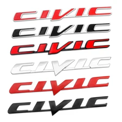 3D Metal Ivtec Letter Emblem Badge Decal Car Styling For Civic Logo Car Rear Tail Trunk Stickers Decals Auto Accessories