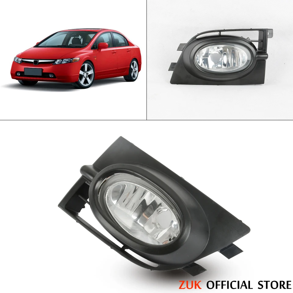 ZUK luz de conducción delantera luz antiniebla lámpara antiniebla para HONDA CIVIC 2006 2007 2008 FA1 luces antiniebla de parachoques delantero 33951-SNV-H03 33901-SNV-H03
