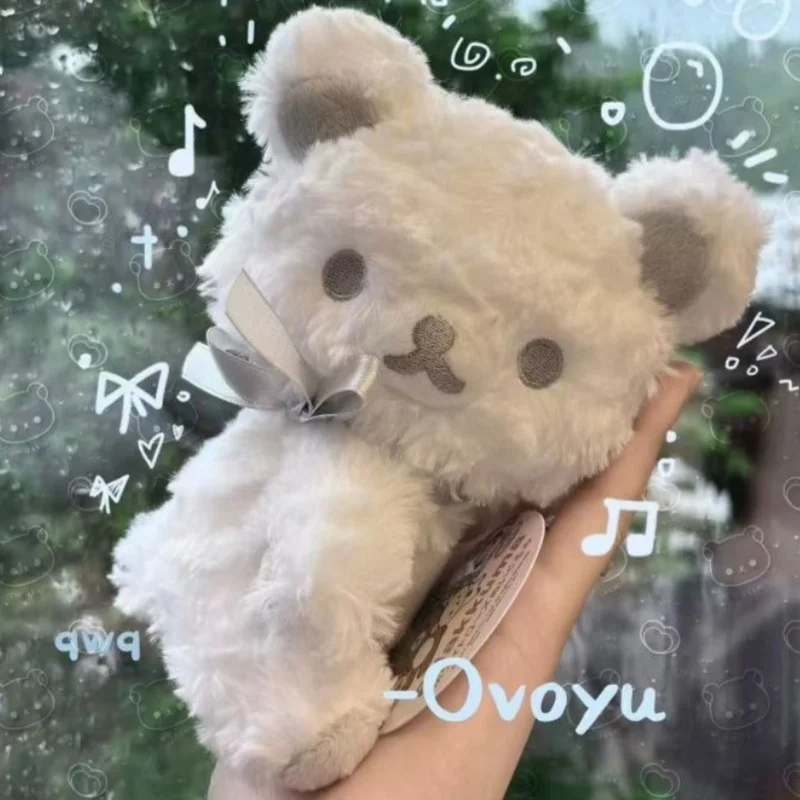 Nowa Seria Puszystych Rilakkum z Długimi Włosami Zimowy Wisiorek Super Miękki Pluszowy Kawaii Kreskówkowy Miś Słodki Pluszowy Zwierzak Dziewczęcy Uroczy Prezent