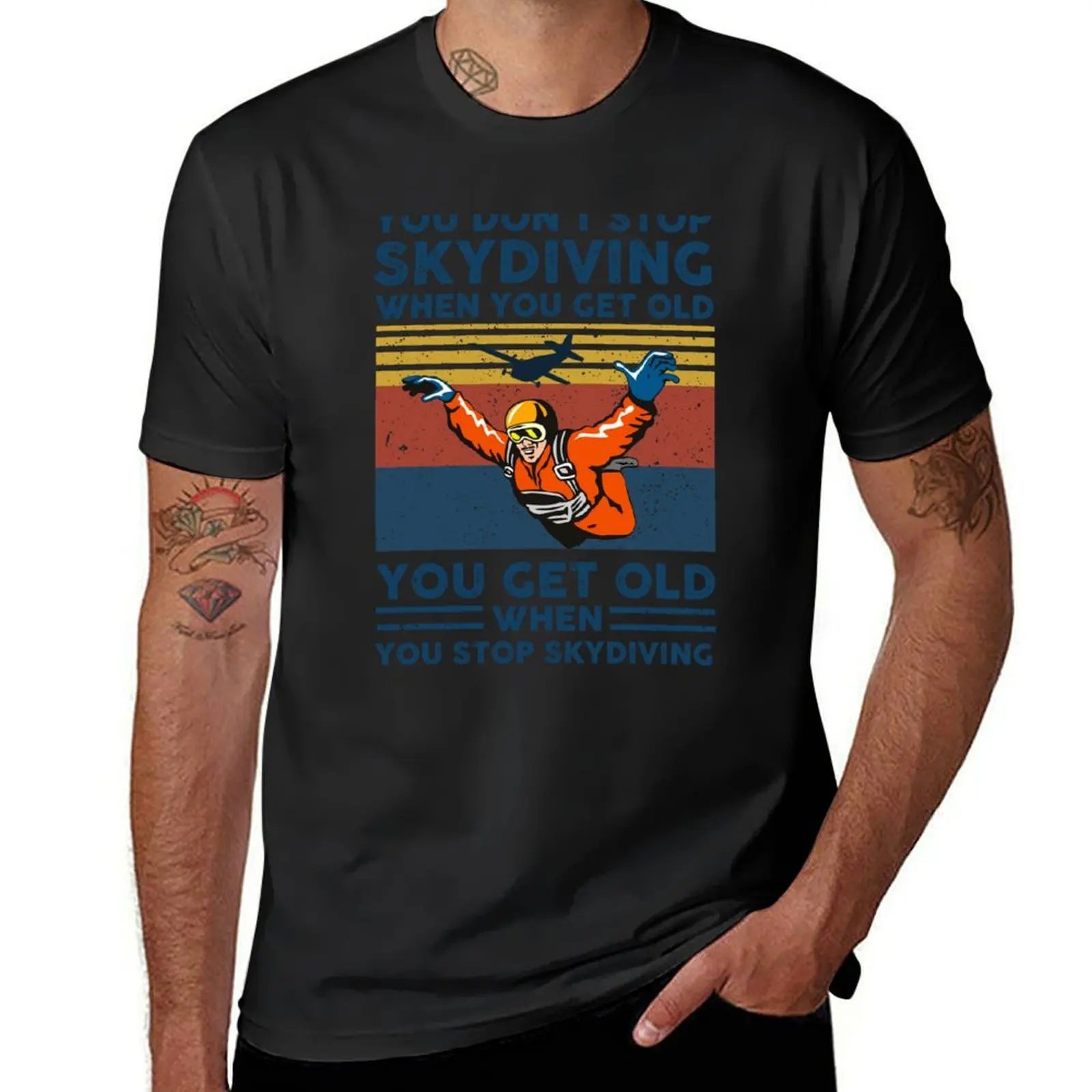 You Don't Stop Skydiving When You Get Old Vintage T-Shirt 2 T-Shirt animal prinfor boys customs heavy weight t shirts for men