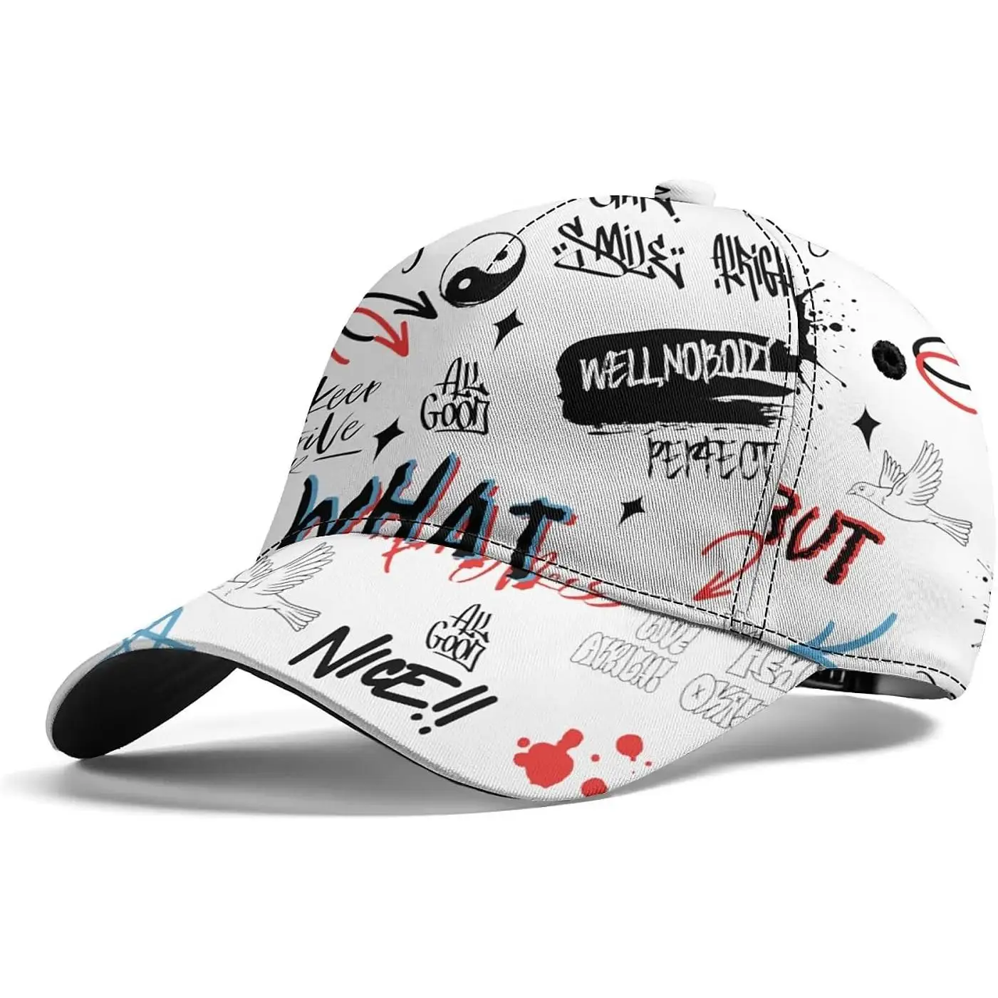Newspaper Baseball Cap for Men and Women Snapback Dad Hat Adjustable Size for Running Workouts and Outdoor Activities