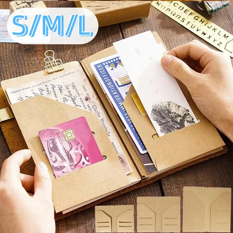 

kraft Paper Sorting and Storage Book Archiving Product Ticket Card Travel Notebook Diary Supplement Kraft Refill Insert Cards