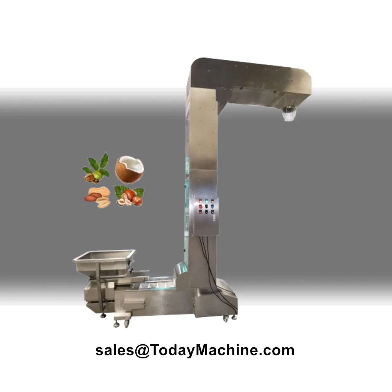 Automatic Z-Type Bucket Elevator Conveyor Feeder Hopper for Food Snacks Nuts