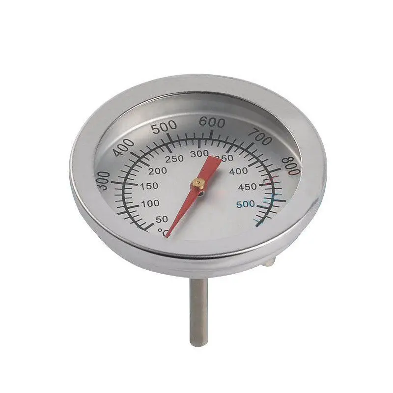 Temp Grill Thermometer 500 ℃ Barbecue Bimetallic Camping F/C Gauge Grill Stainless Steel 2 inch Outdoor New Top