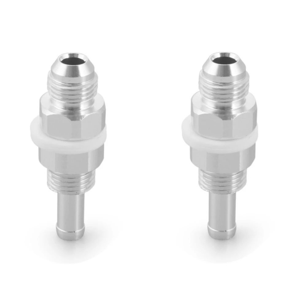 2PCS -6AN Flare Male Bulkhead to 5/16" Hose Barb Fuel Tank Adapter Fitting Fuel Pump Line Connector Parts