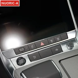 Stainless Steel Center Console Button Frame Decoration Cover Trim For Audi A6 C8 2019-2022 Car Styling Interior Accessories