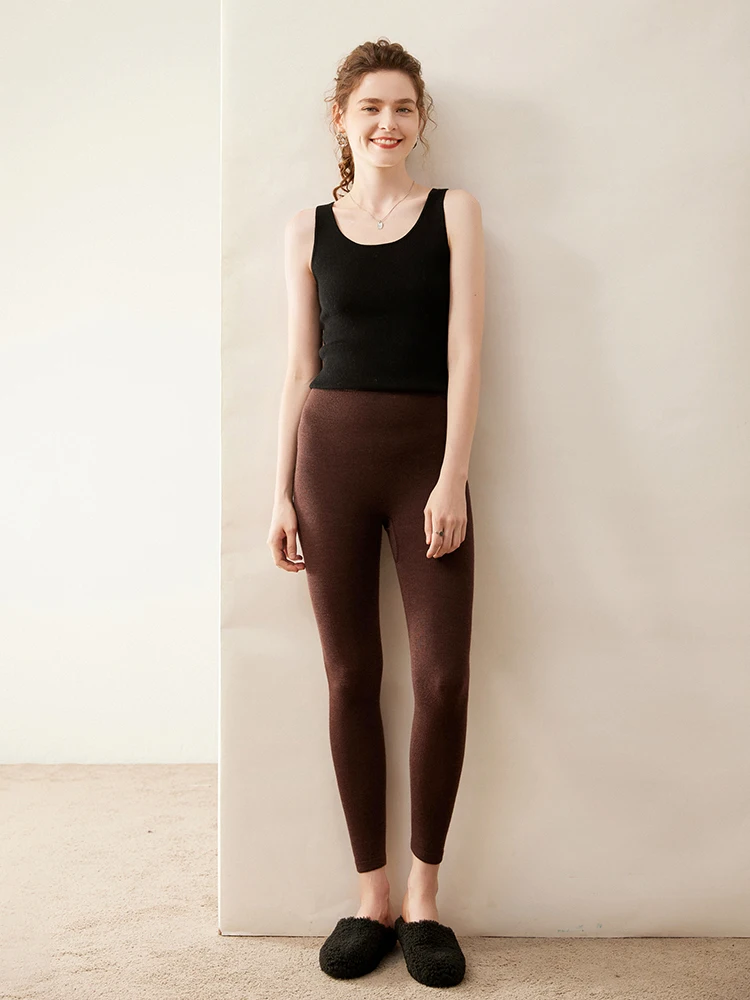 High Quality Women 100% Cashmere Legging Basic Soft elastic Pants Autumn Winter Cashmere Knitted Legging Trousers Warm Comfy