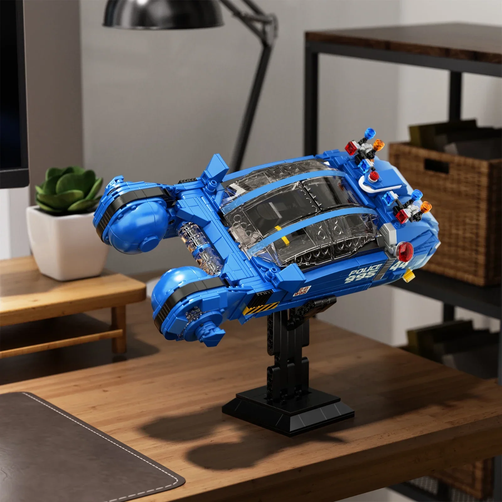 

Bladed Car Building Blocks Kit Blue Spinner Vehicle Bricks Model with Display Stand,Christmas Gifts for Sci-Fi Fans