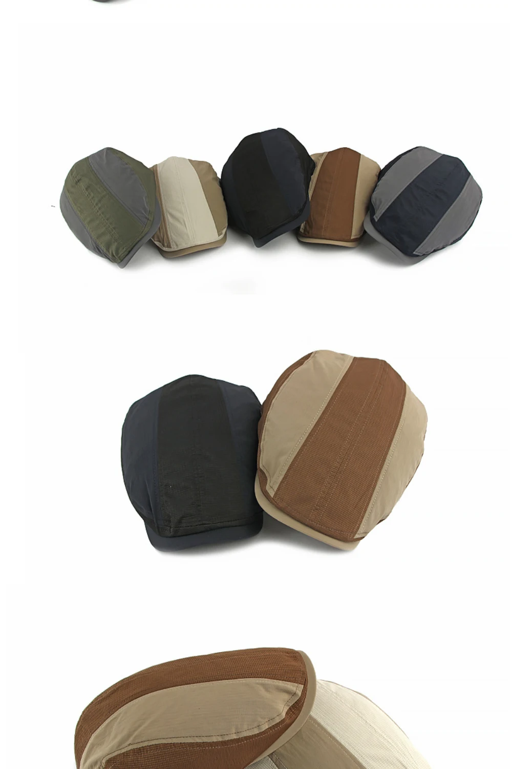 HT5108 Baskenmützen Frühling Sommer Sonnenhüte für Herren Damen Vintage Künstler Maler Baskenmütze Herren Damen Ivy Flat Cap Patchwork Baskenmütze – Detail 2