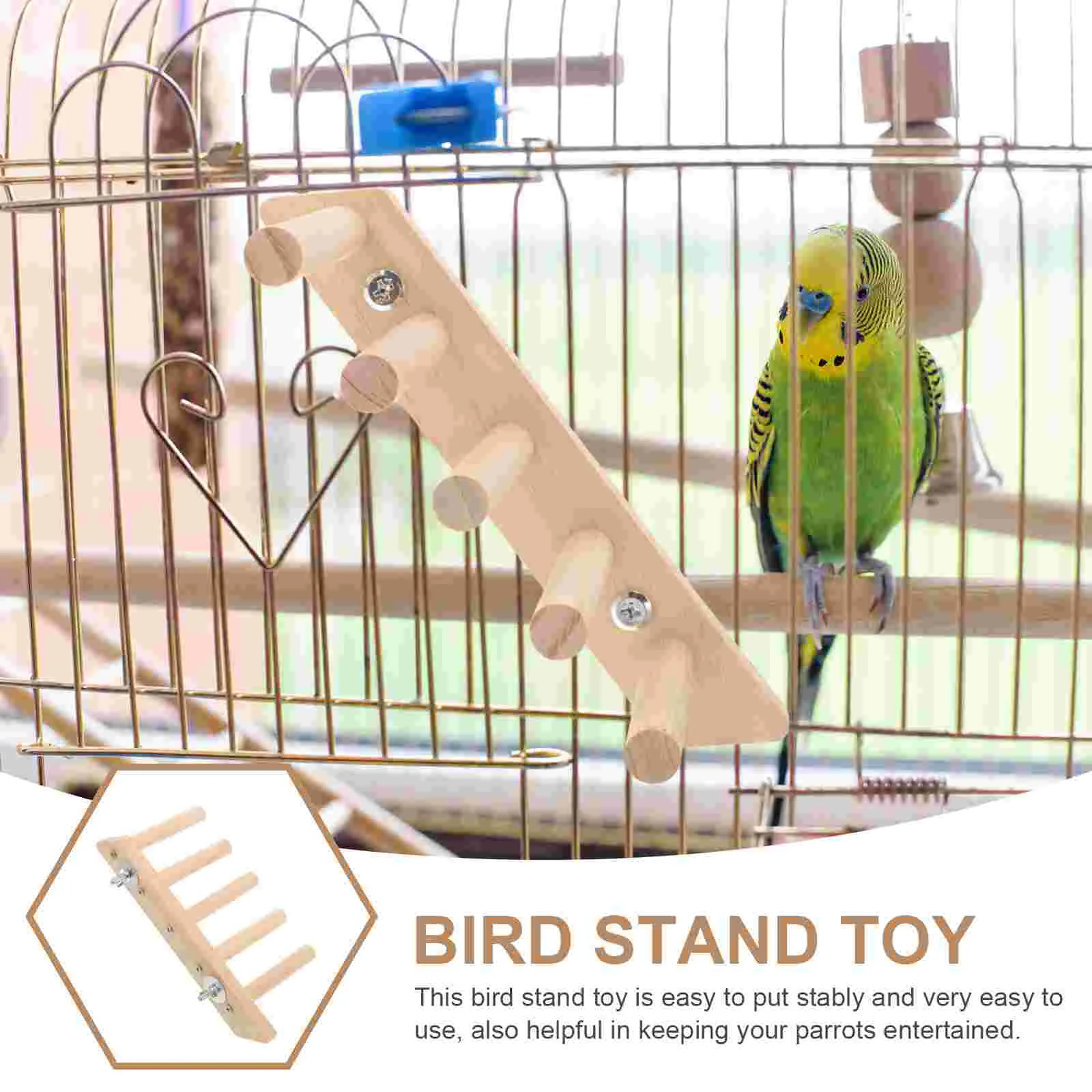 Parrot Stand Ladder Budgie Toys Parakeet Perches Cage Accessories Bird Cockatiel Small Multi-layer