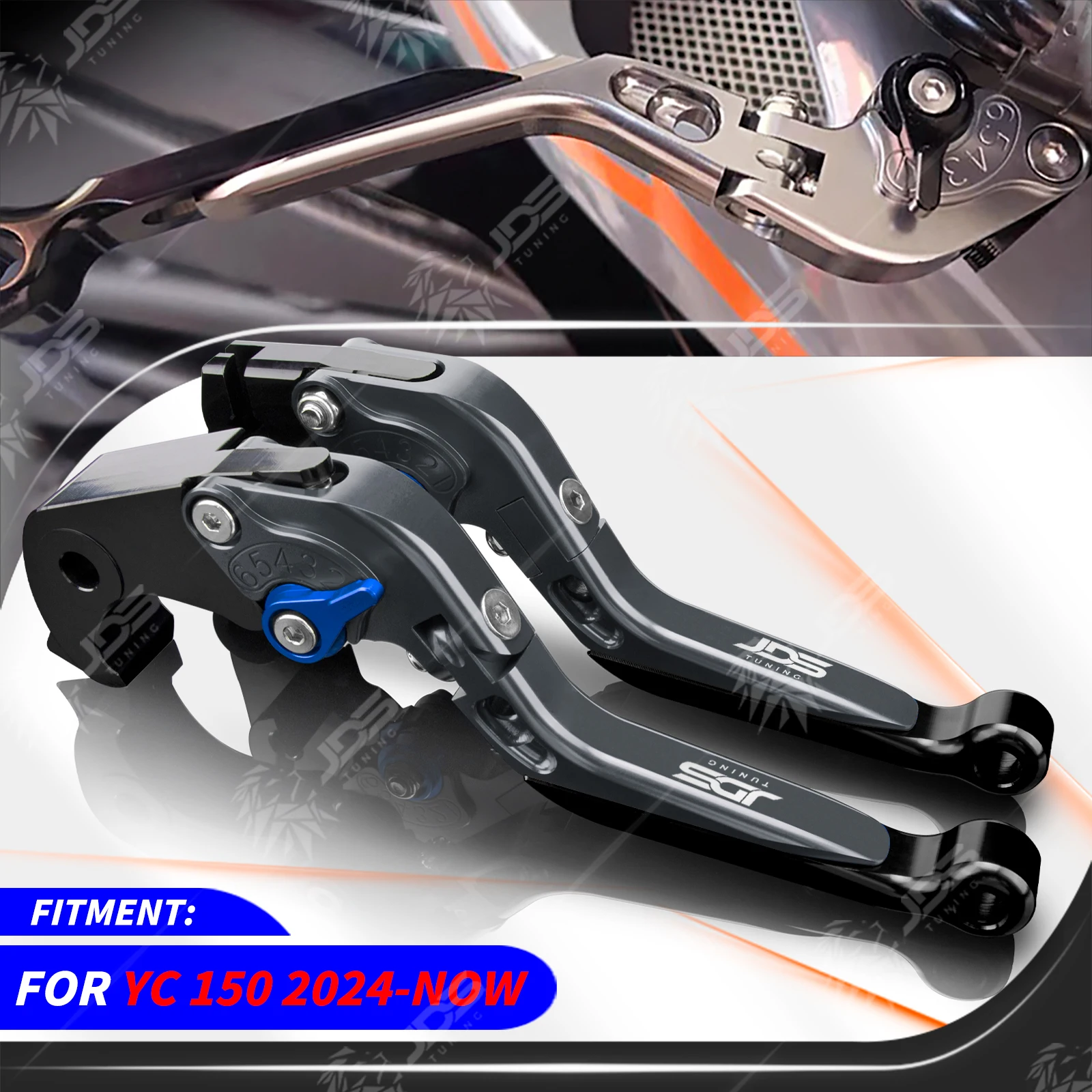 

For Yamaha YC150 2024-NOW Clutch Lever Brake Lever Set Foldable Adjustable Handle Levers Motorcycle Accessories Parts