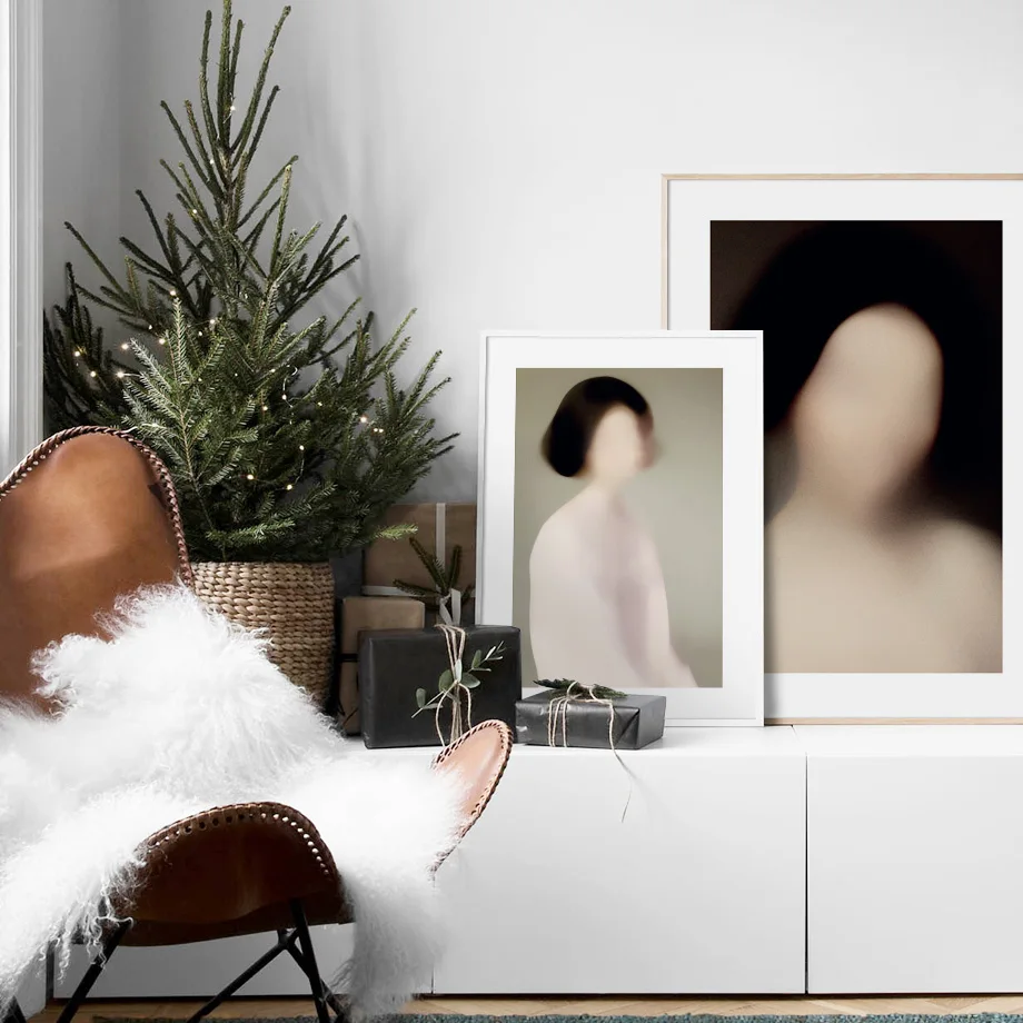 Abstract Hazy Blurred Woman Wall Art Print Canvas Painting Awful Nordic Poster Doctor Office Wall Picture For Living Room Decor