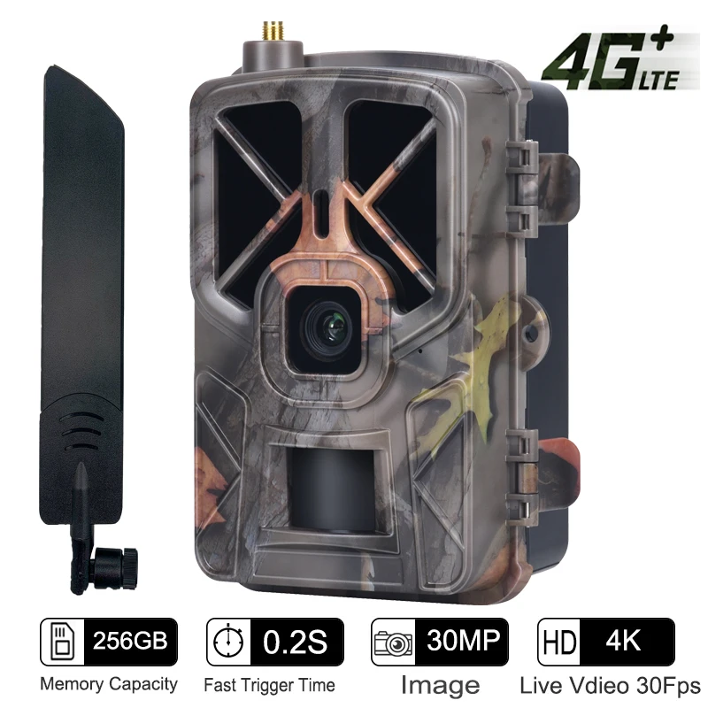 Outdoor 4G Cellular Night Vision Trail Game Camera 36MP 4K SIM Card Sends Pictures to Cell Phone,2.0