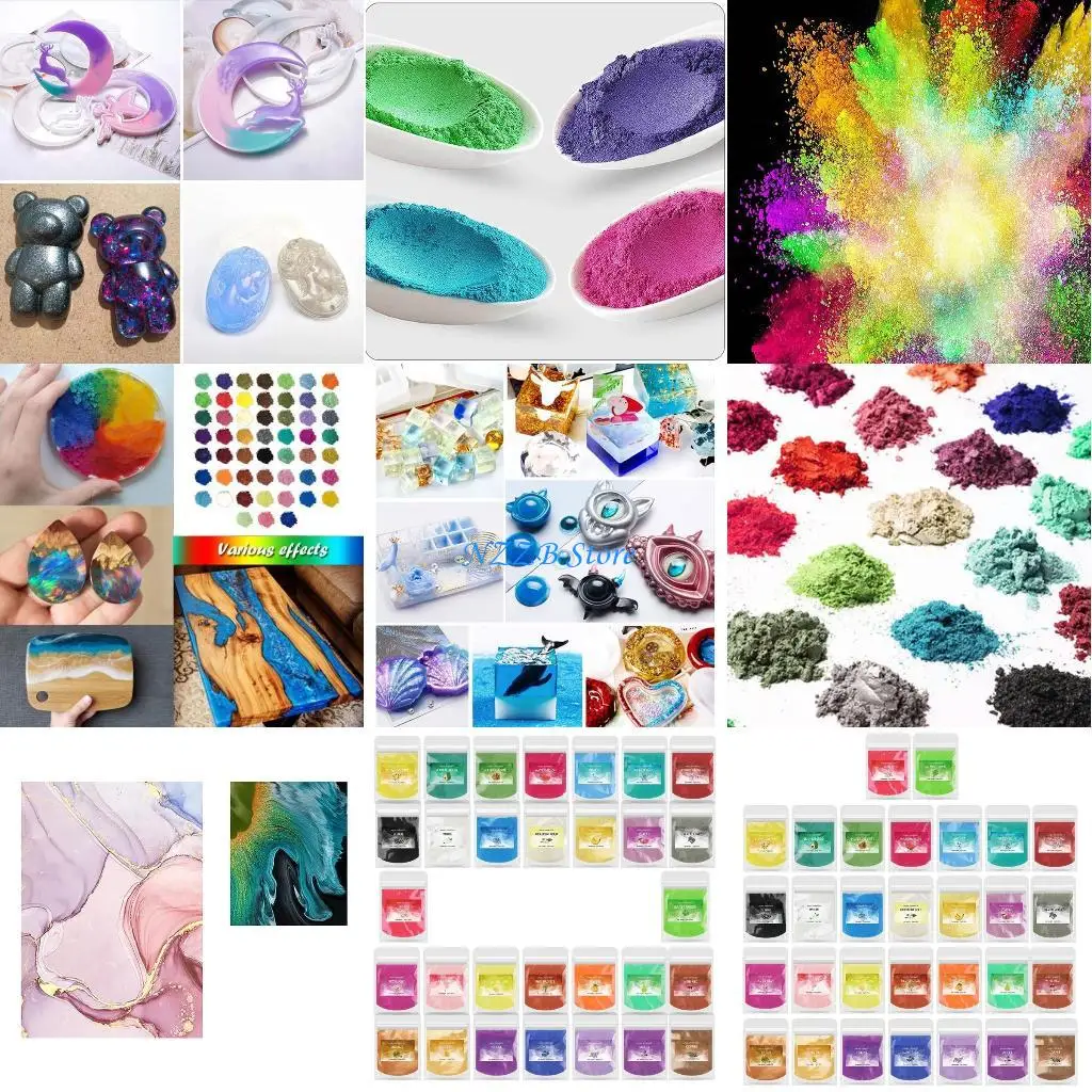 

T21F 30 Colors Cosmetic Grade Natural Pearlescent Power Natural Mica Mineral Powder