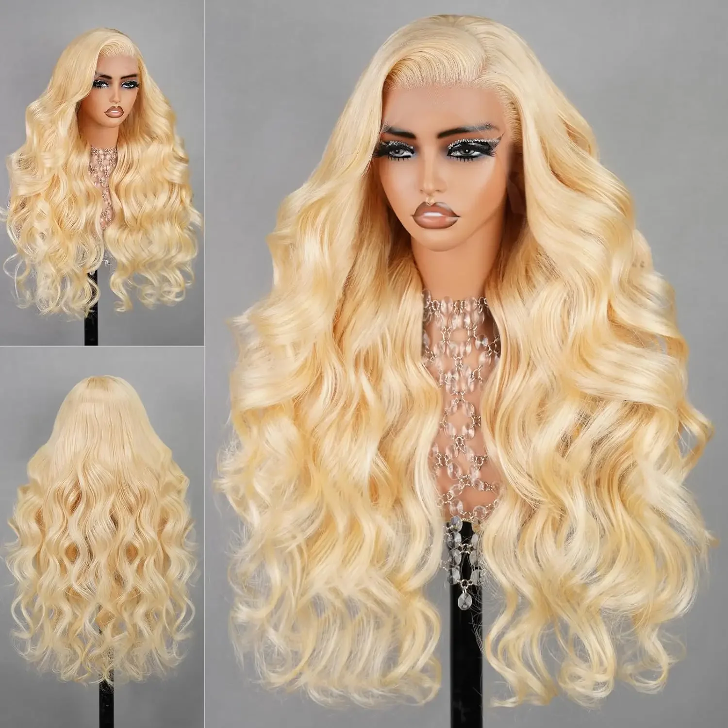 613 Lace Front Wig Human Hair 300g-315g 13x4 Blonde Lace Front Wigs Human Hair 210% Density Body Wave 613 Wig