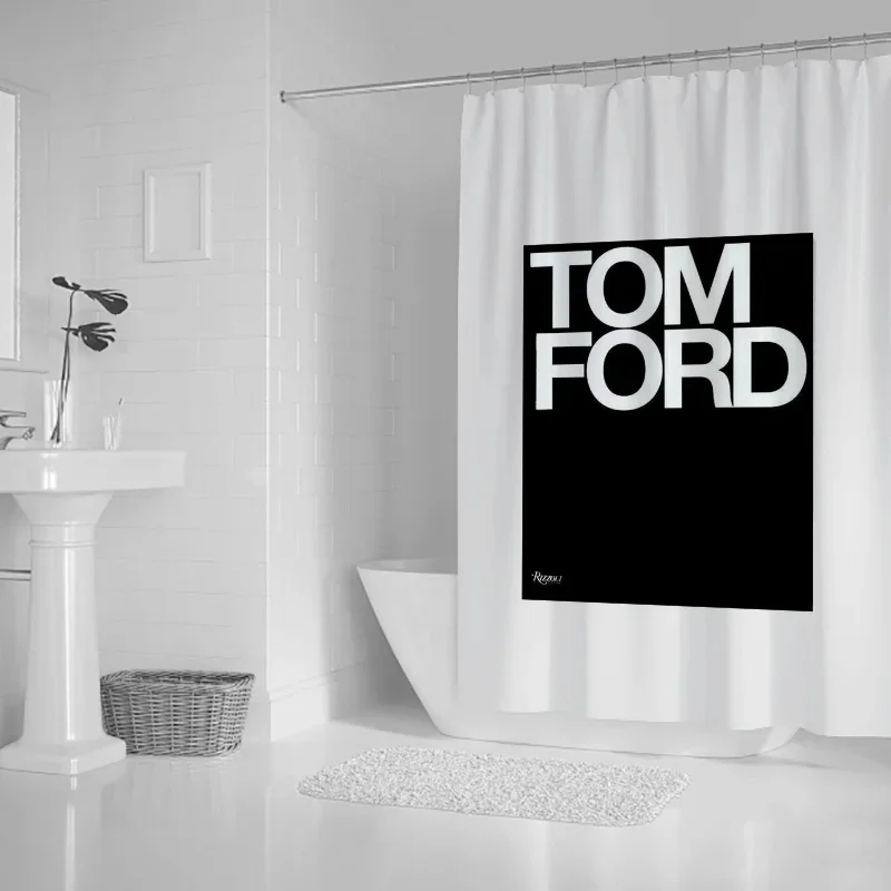 Bath Curtain for Shower Tom-Fords Bathroom Curtains for the Home Accessories Bedrooms Waterproof Fabric Shade Opaque Products