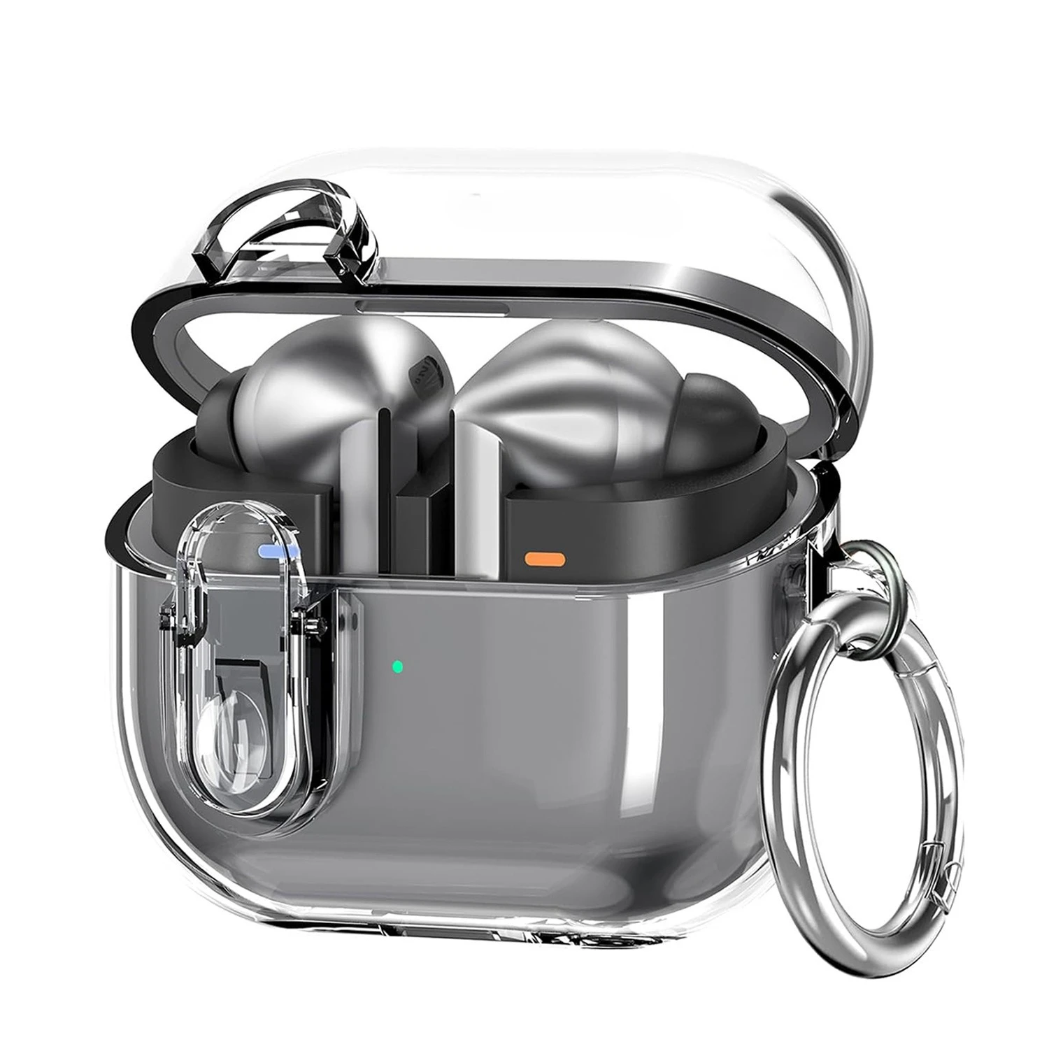 حافظة سماعة أذن فاخرة لهاتف سامسونج جالاكسي Buds 3 Pro غطاء صندوق شحن مقاوم للصدمات لهاتف سامسونج جالاكسي Buds 3 Buds 3 FE مع خطاف #5