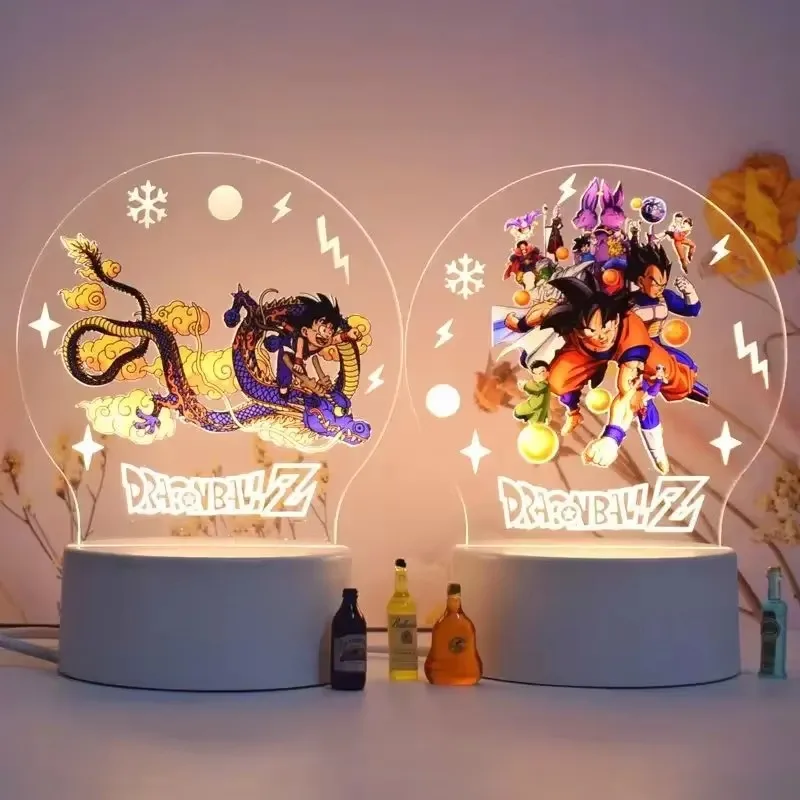 2024 Dragon Ball night light animation peripheral figures 3D ornaments Goku cartoon stand table lamp men women birthday gifts