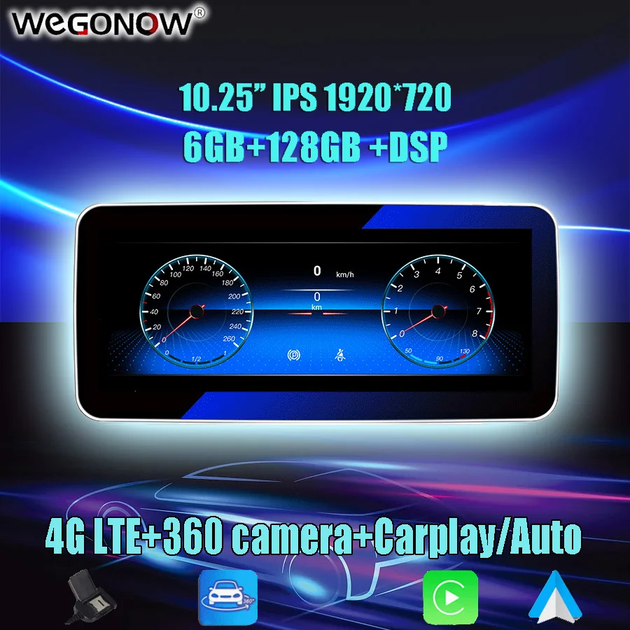 

Carplay 6GB+128GB 10.25" Android 10.0 Car DVD Player GPS Map RDS Radio Bluetooth For Benz A Class W176 CLA Class W117 GLA X156