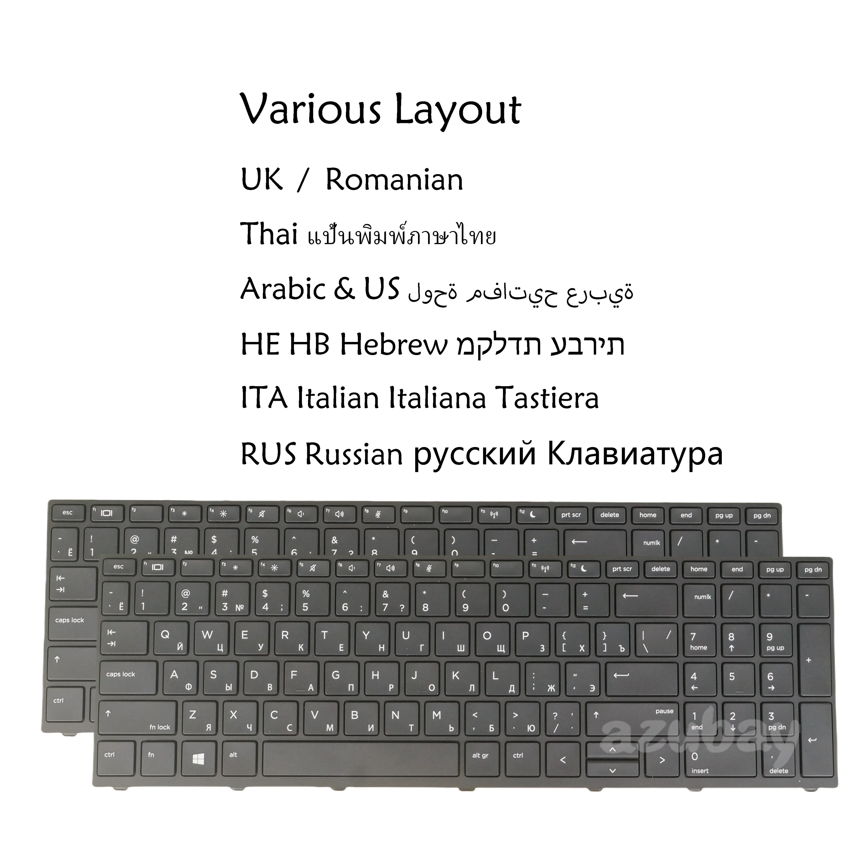 

Laptop Keyboard For HP Probook 450 G5 455 G5, 470 G5, 650 G4 G5 L01028- SN6166 Arabic Hebrew Russian Thai UK GB Italian Romanian