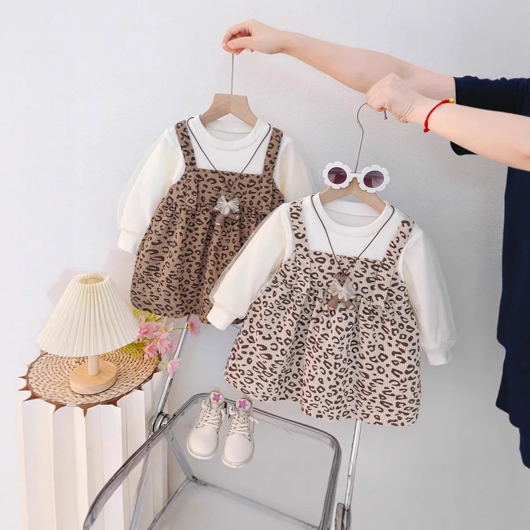 

Baby Girl Dress Autumn New Beautiful Girl Dress Bear Doll Long Sleeve Dress