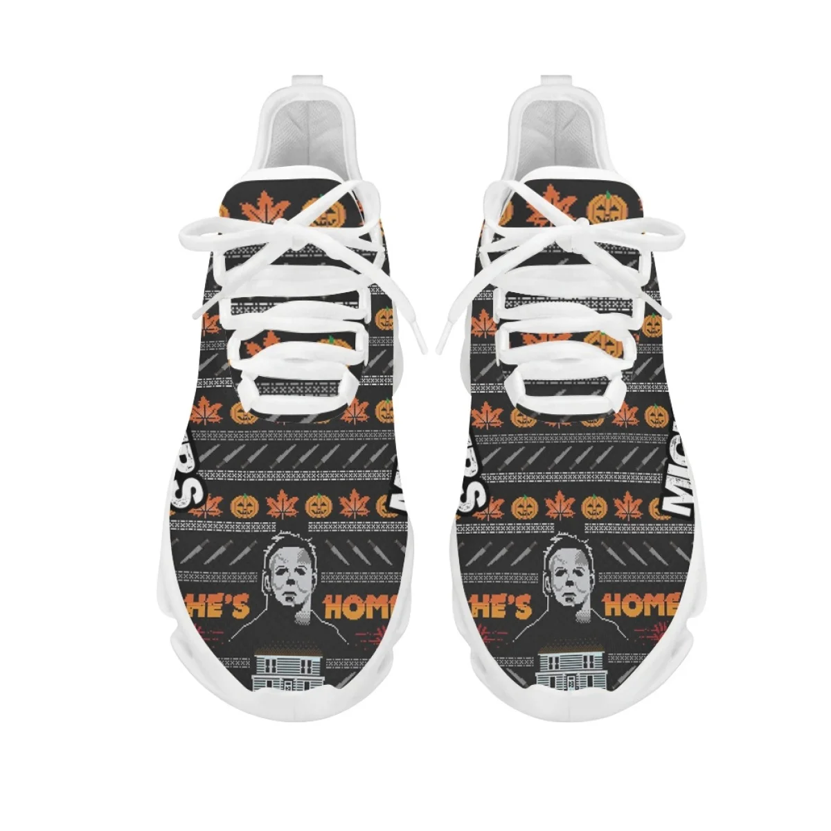 INSTANTARTS 2023 Halloween Gifts Michael Myers Horror Movie Printed Breathable Mesh Swing Shoes Outdoor Sneakers Zapatos Planos