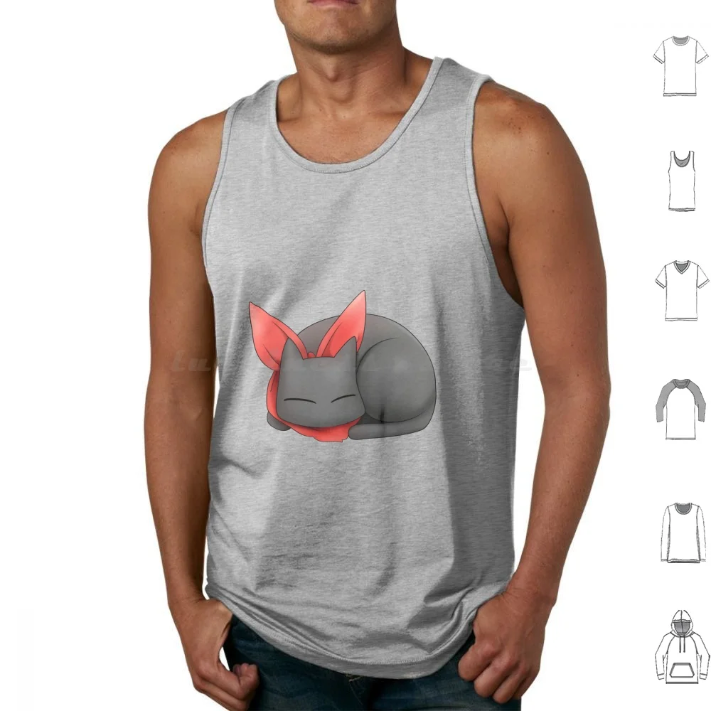 Nichijou-Sleeping Sakomoto Tank Tops Vest Sleeveless Nichijou Yuukos Nezumi Sakamoto Nichijou Obk Obake Nichijou Raven Crow