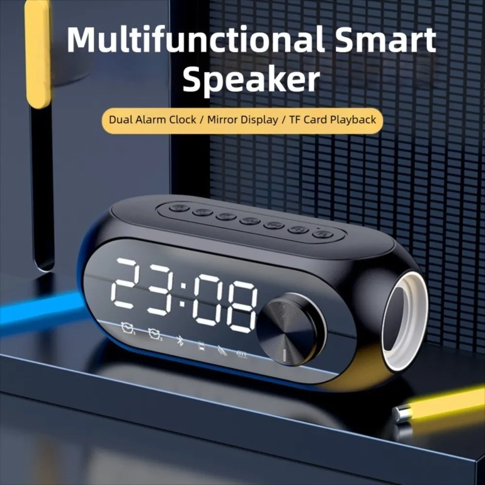 Portable Radio FM Music Player Rechargeable with Night Light Heavy Subwoofer BT Speaker Multi-functional Mini