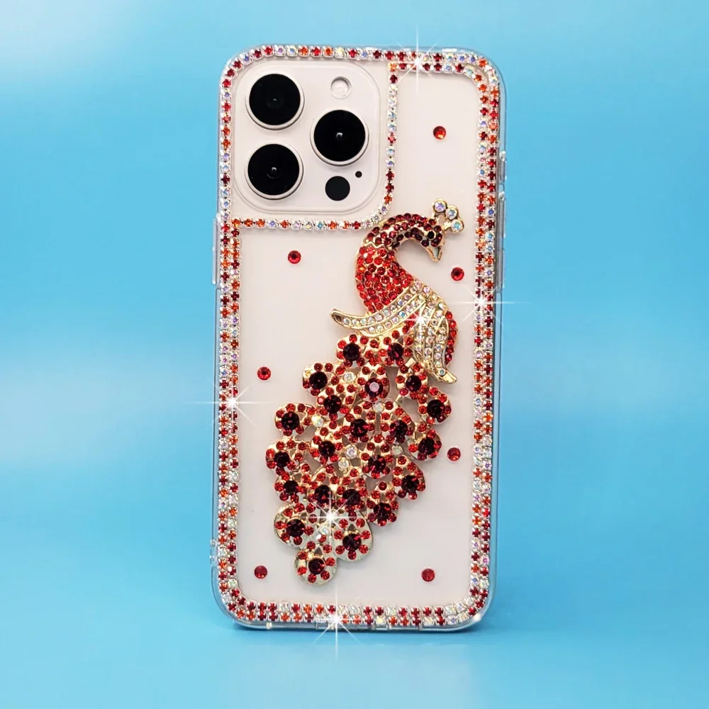 Rhinestone Cases for iPhone 15 Pro Max 14 13 Pro 12 11 Pro Max Xs Max XR 8 7 Plus SE 2020 2022 Case Diamond Phone Cover Sunjolly