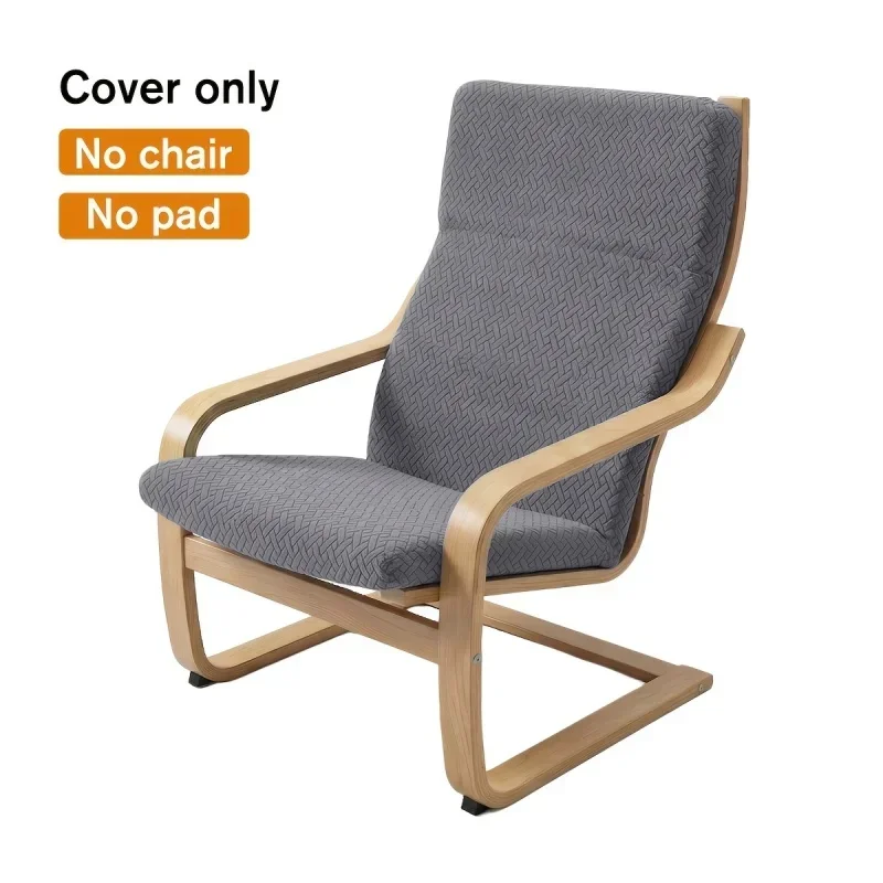 Stretch-Jacquard-Schonbezug für Poang-Stühle, elastischer, waschbarer Lounge-Stuhlbezug, rutschfester Schutz für Poang-Liegestühle mit Holzarmlehnen – Detail 16