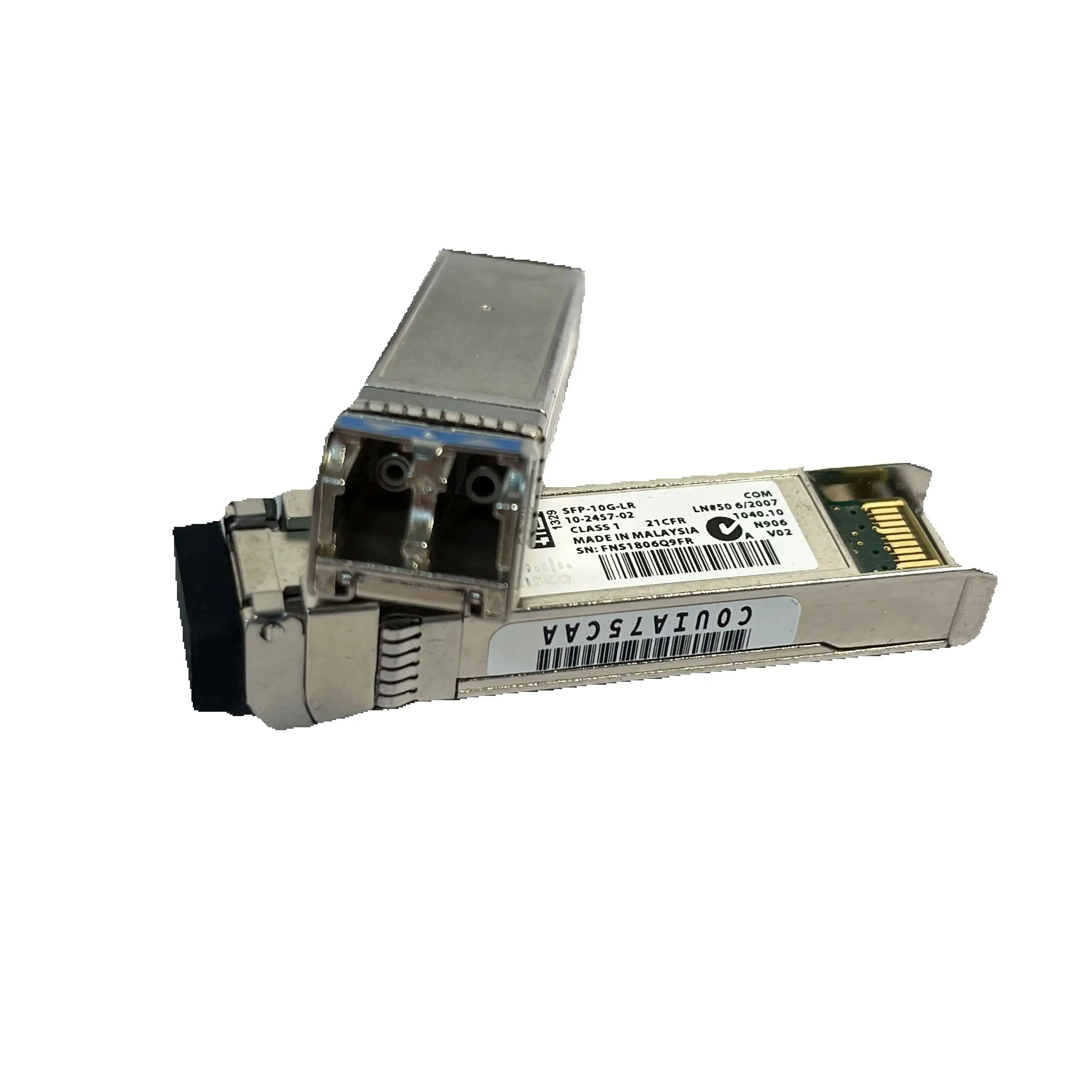 Cisco SFP-10G-LR 10Gbps SFP+ وحدة الإرسال والاستقبال الضوئية - 1310 نانومتر، 10 كجم أحادية الوضع