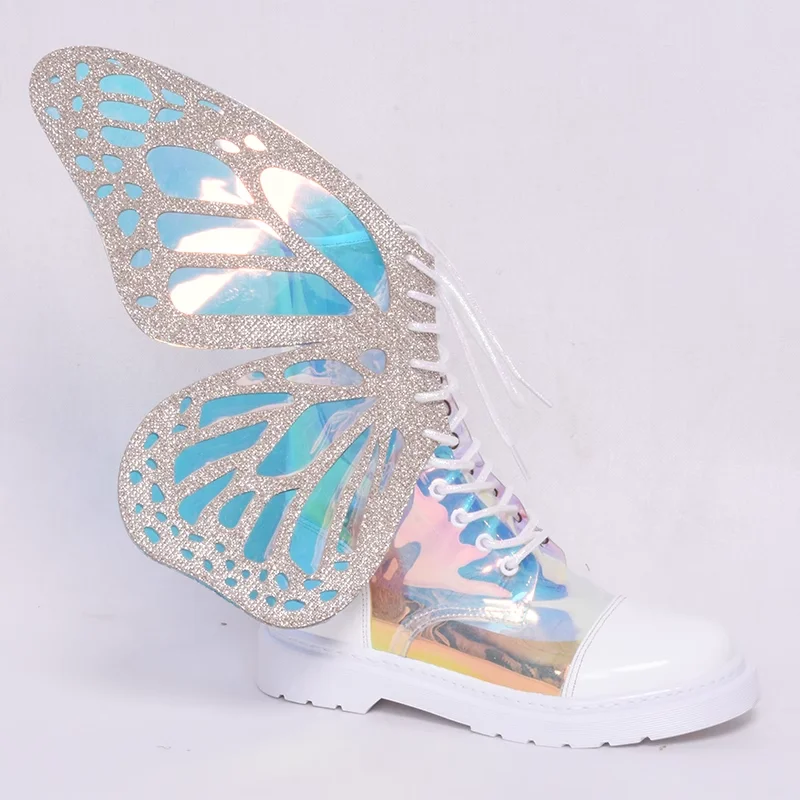 Butterfly Wings Bling Shoes Decorations Women Boots Decor