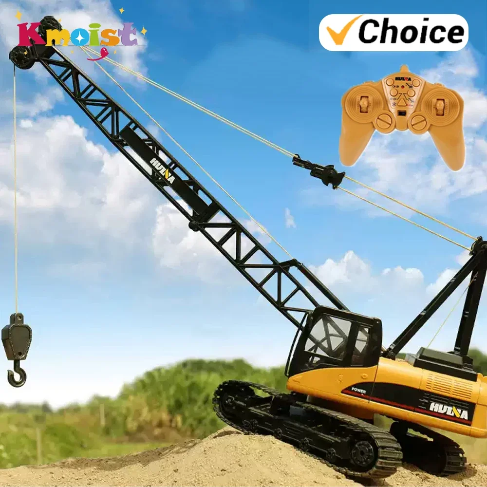 

Huina 1572 Remote Control Alloy Crane 1/14 Remote Control Crane Engineering Vehicle Children Remote Control Engineering Vehicle