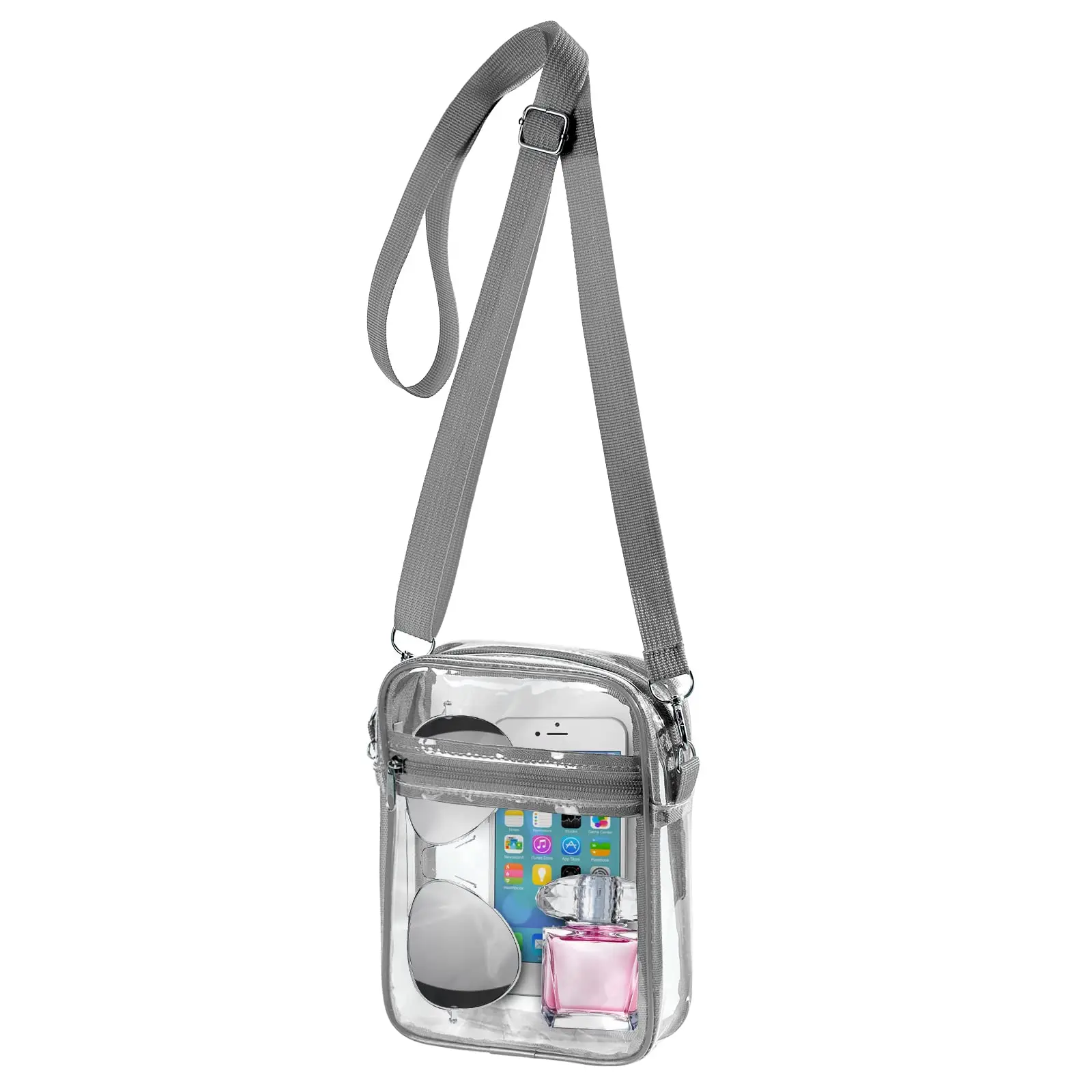 スタジアム承認済みバッグ 透明クリアバッグ PVC コンサートバッグ クリアバッグ 女性用 旅行 スタジアムイベント 日常使用