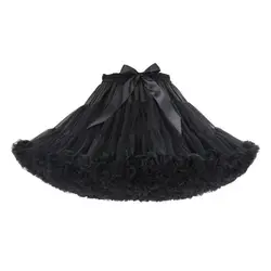 Black Crinoline Underskirt Skirt 2-layers Of Lace Petticoat For Women Fluffy Tutu Skirt For Mini Skirt Rock Ladies Club Outfit