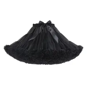 Black Black Crinoline Underkirt Váy 2 lớp váy petticoat nữ dễ thương cho váy mini rock lady club trang phục 10 Váy ngắn bán hàng ngắn - 10
