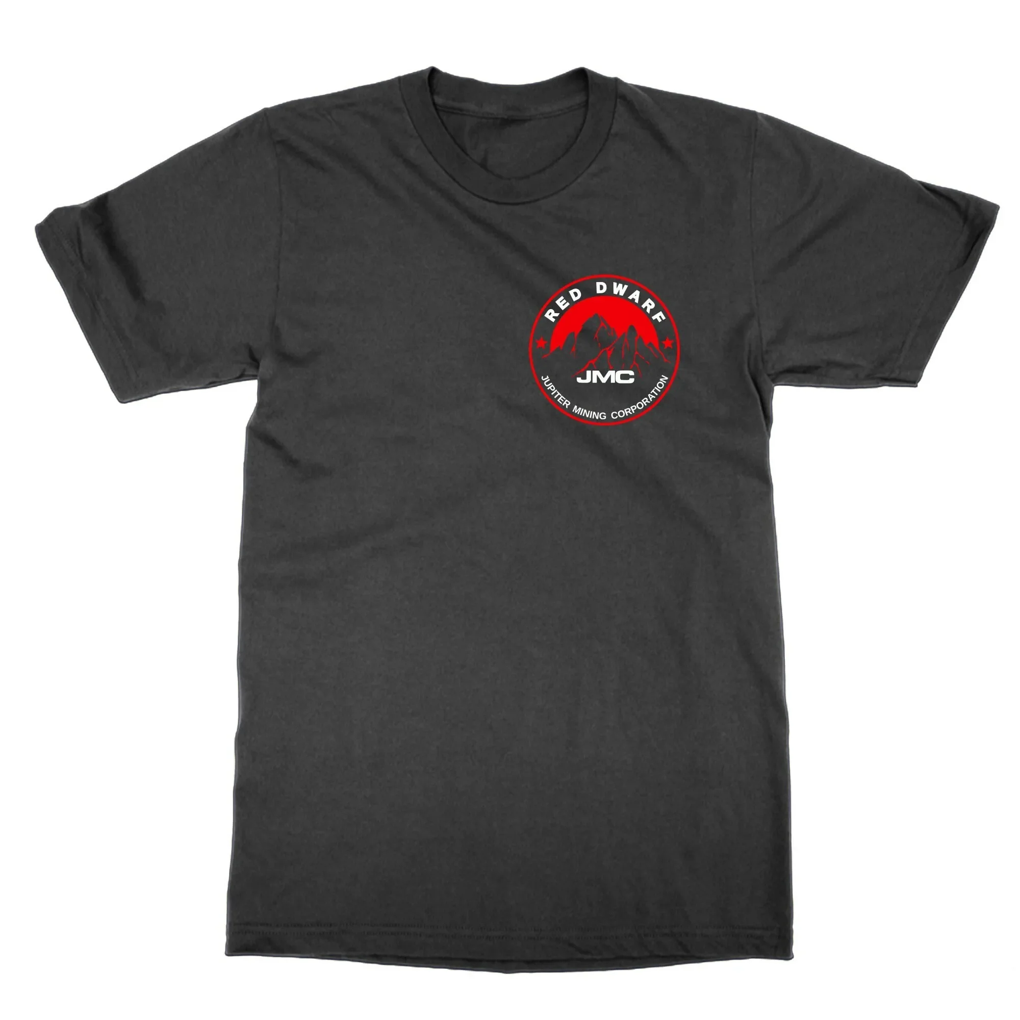 Red Dwarf Jupiter Mining Corporation logo POCKET T Shirt comedy sci fi