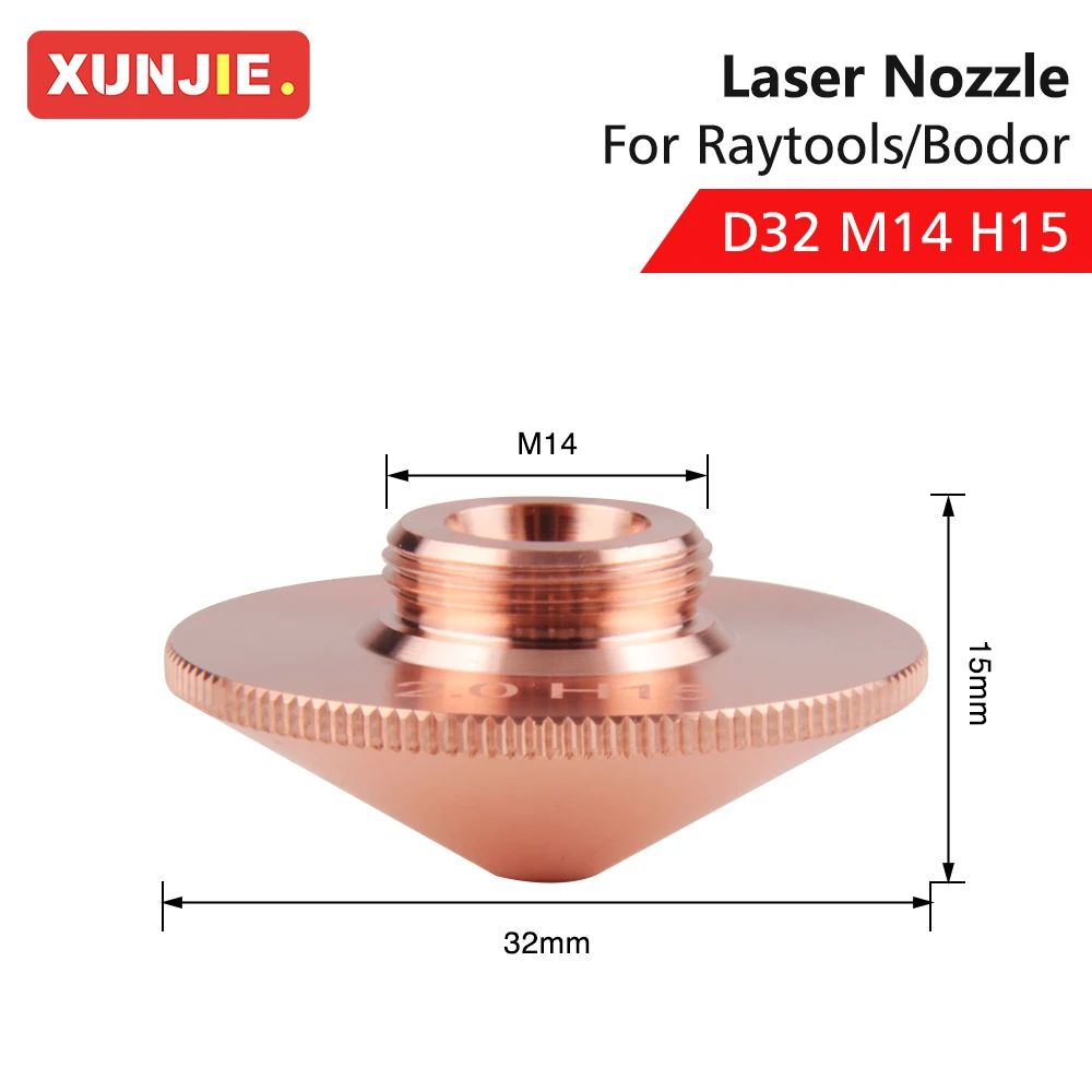 Raytools Laser Nozzle Dia.32mm Caliber 0.8-5.0mm Single/Double Layer For Raytools Fiber Laser Head Bodor Glorystar Laser Machine