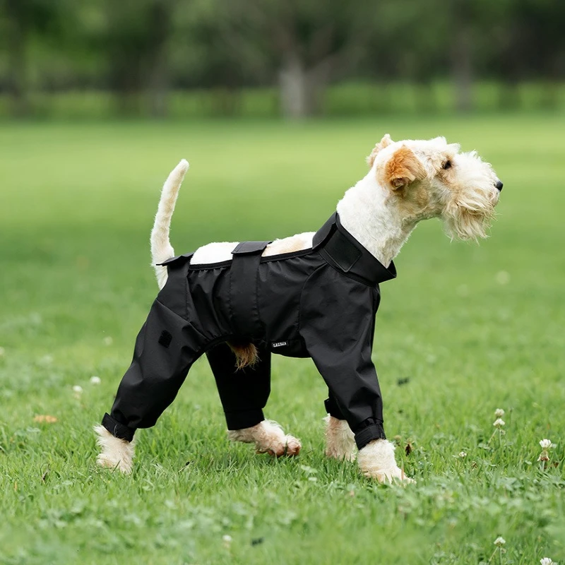 Dog Raincoat Waterproof Outdoor Raincoat Jacket with Reflective Strip Windproof  Puppy Clothes Pet Hooded Clothing for Dog