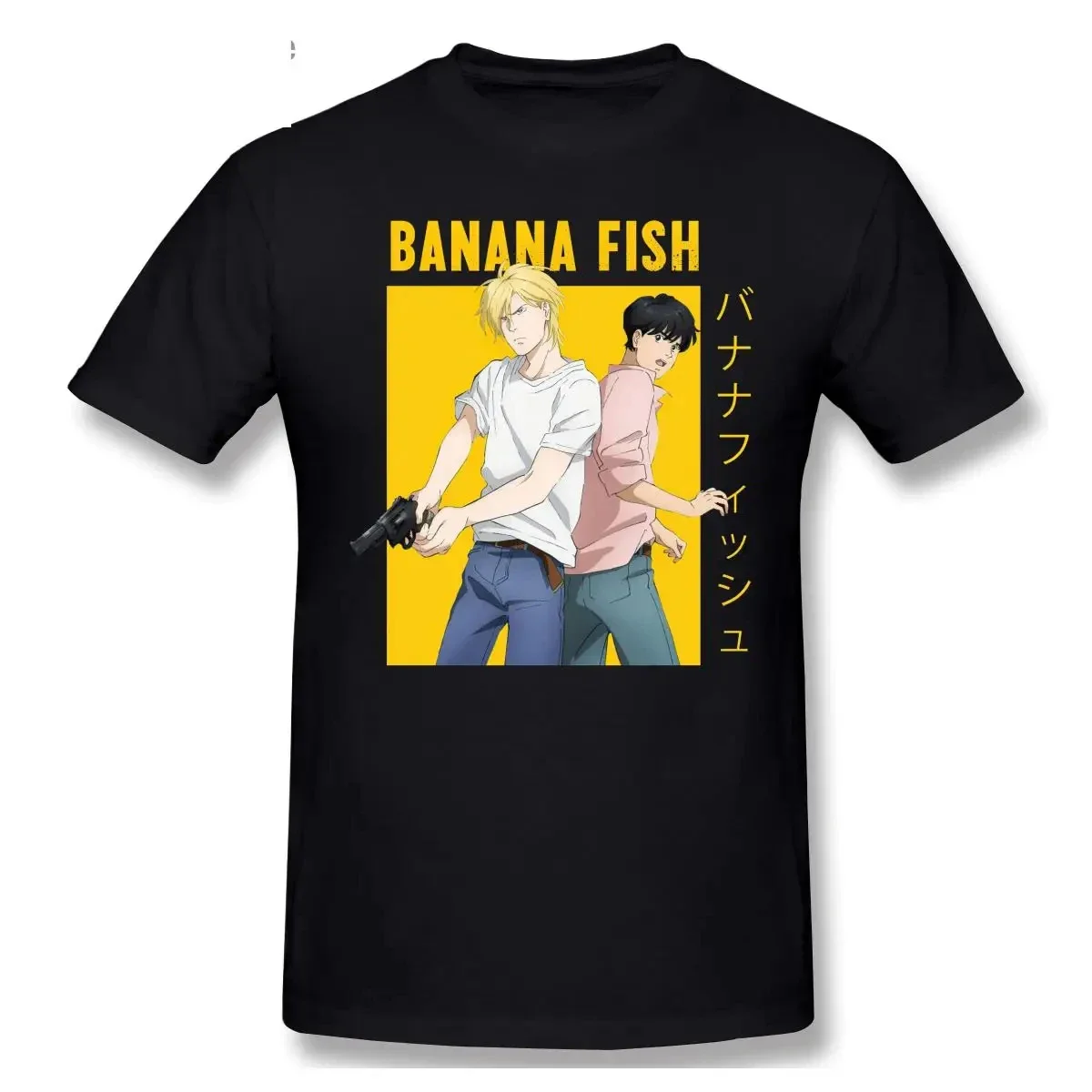 Anime Banana Fish Women Cotton Men Tshirt Cartoon Print Short Sleeves T Shirts Casual Oversized Clothing Unisex Sport Tops Tees