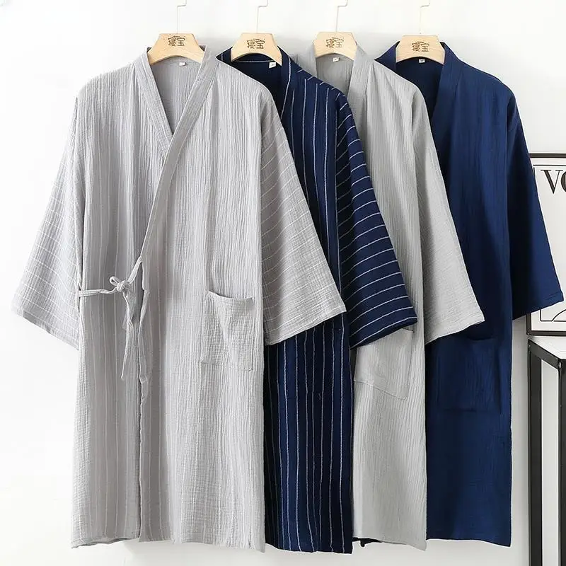 pigiama-kimono-in-puro-cotone-per-uomo-vestaglia-primaverile-e-autunnale-accappatoio-in-cotone-e-lino-abito-da-sauna-gonna-da-notte