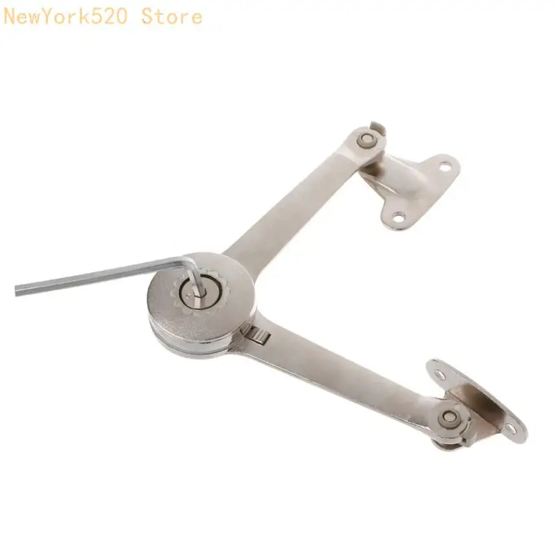 Heavy Duty Zinc Alloy Lid Support Hinge Keep Stay Hinges with Soft Close For Cabinet Kitchen Wardrobe Hardware N84C