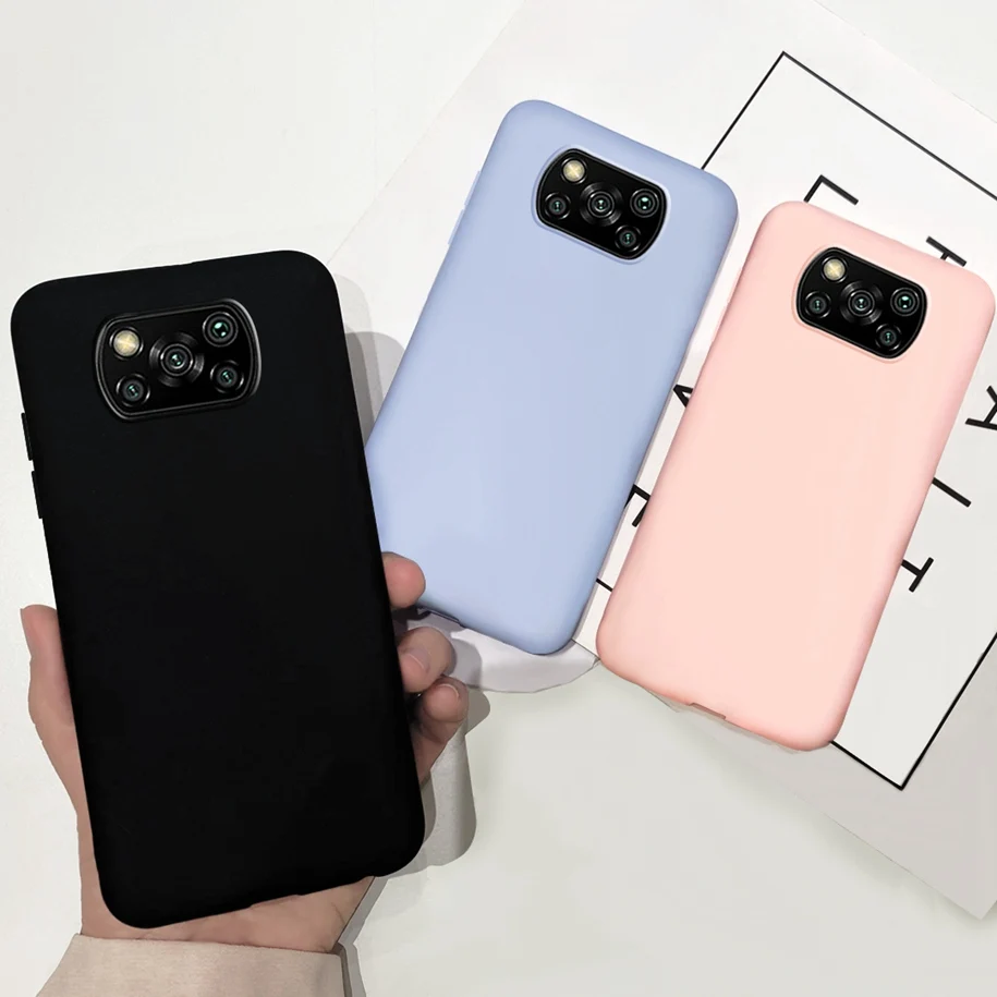 Für Xiaomi Poco X3 Pro Fall Weiche Matte Flüssigkeit Silikon Stoßfest Stoßstange Telefon Fällen Für Poco X3 NFC PocoX3 Candy Farbe Fundas – Detail 3