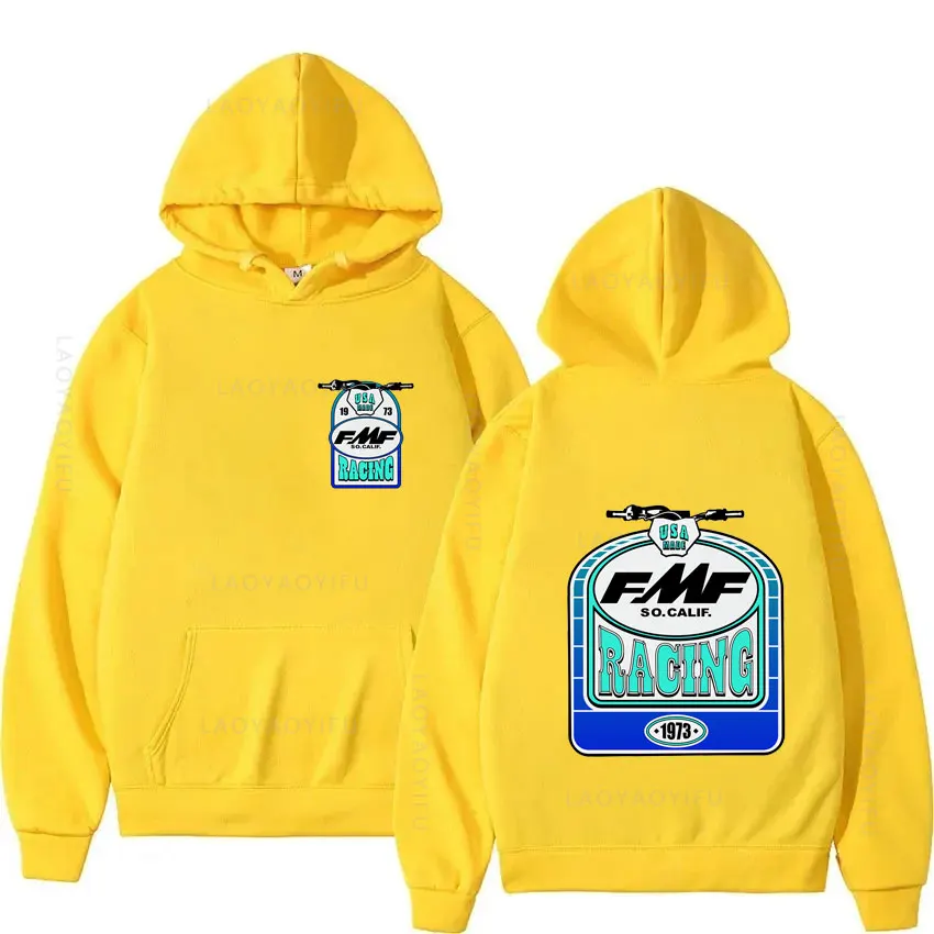 FMF Racing Exhaust Ama Motocross Theme Pullovers Men's Hoodies Hooded Sweatshirt Essentials Hoodie Sweatshirts Graphic Y2k Hoody