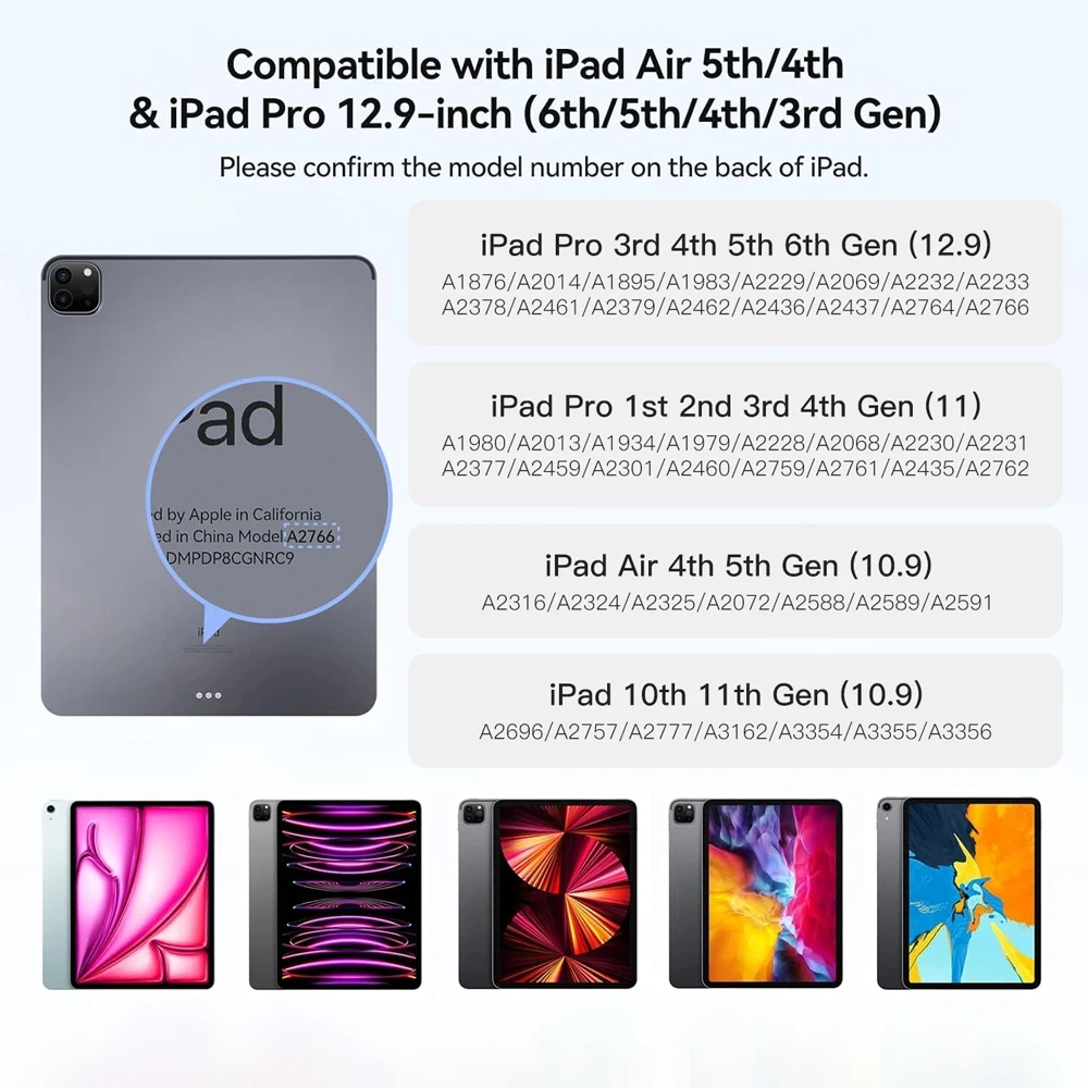 Magic Keyboard for iPad Pro 11 13 2025 11th 10.9 Air 4 5 for iPad 10th Generation 12.9 inch 6th 5th 4th 3rd Magnetic Smart Cover
