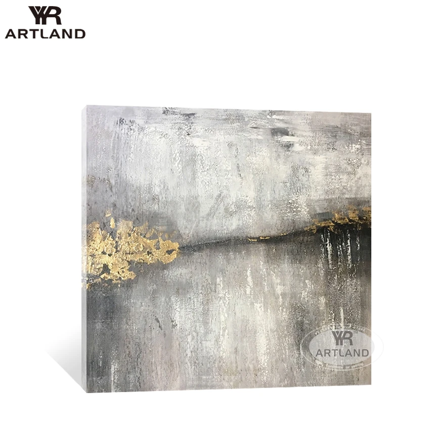 

Nordic Simple Abstract Wall Art Poster Gold Picture For Home Decor Hand Painted Canvas Oil Painting Hang Picture For Living Room